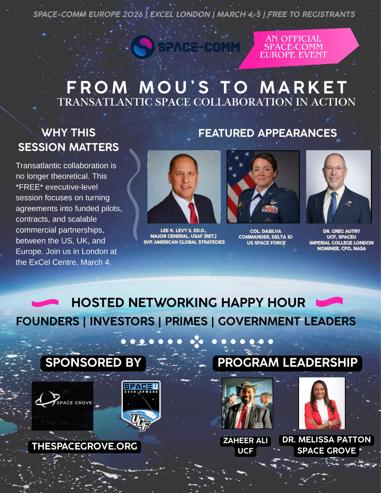 From MOUs to Market | Transatlantic Space Collaboration in Action | Hosted by University of Central Florida + Space Grove